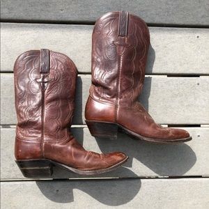 Men's Luccese cowboy boots size 8D brown leather